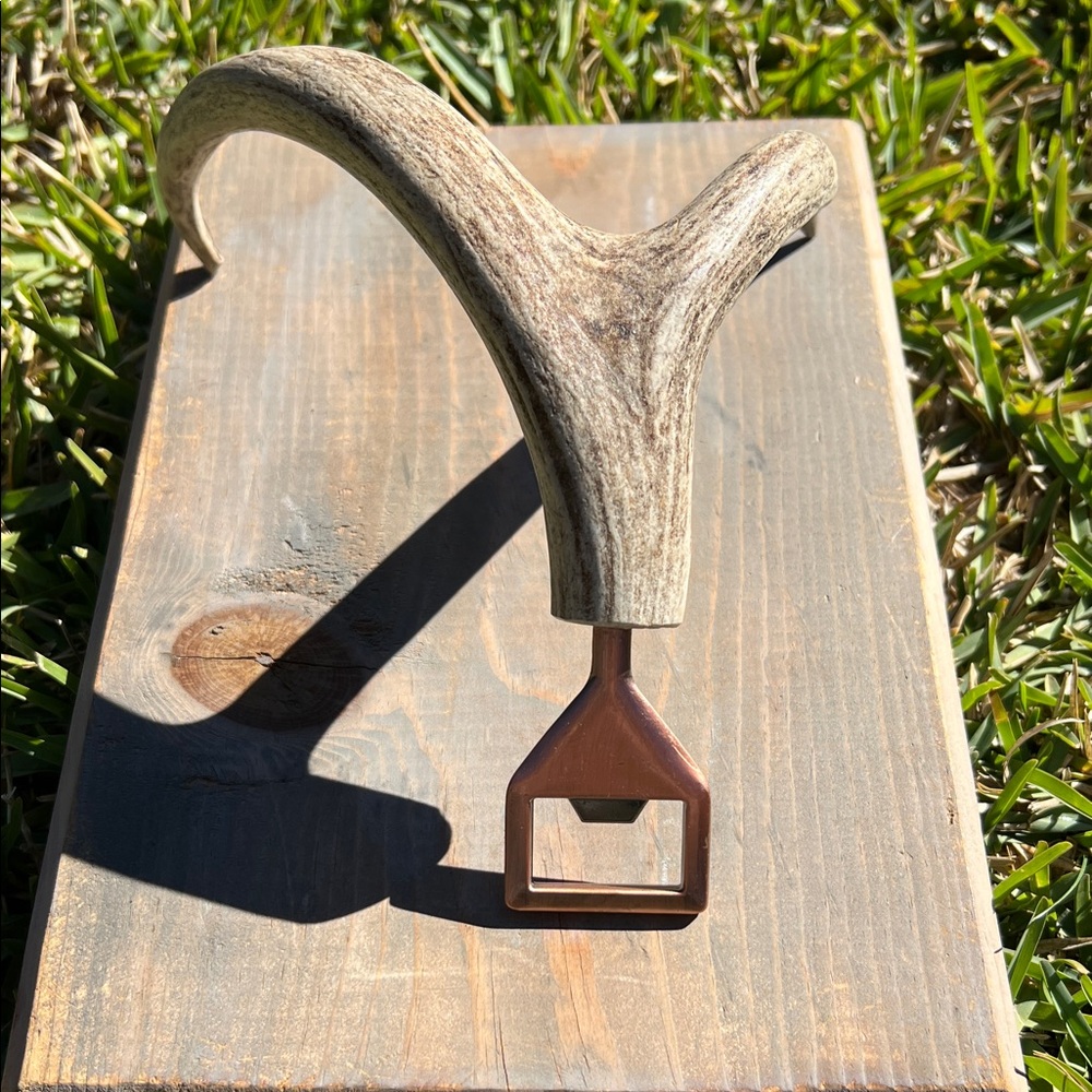 Rose Gold Authentic Deer Antler Bottle Opener